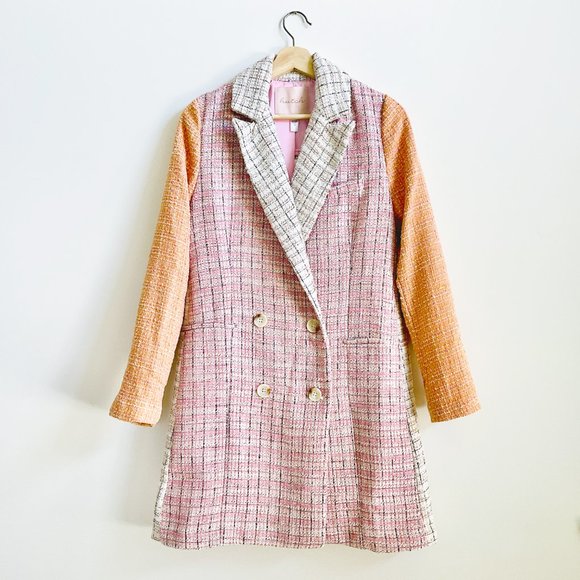 NWT Hutch Mixed-Plaid Blazer From Anthropologie in Novelty Women's Size US XS - Picture 3 of 10